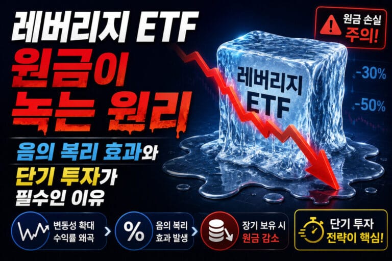 레버리지 ETF 원금이 녹는 원리: 음의 복리 효과와 단기 투자가 필수인 이유