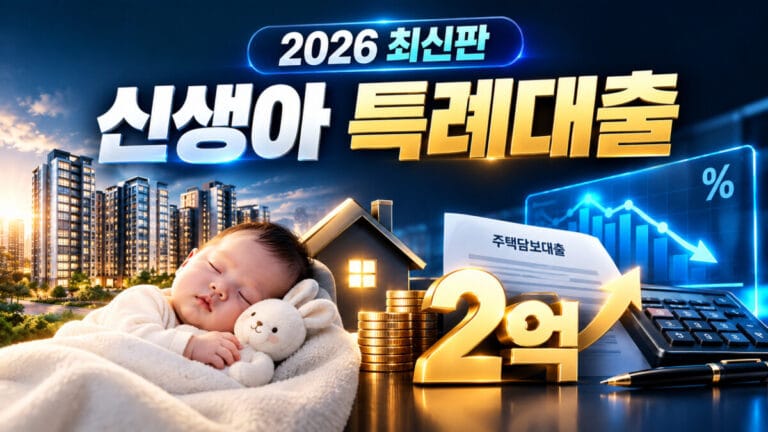 신생아 특례 매매 대출 2026년 최신판: 금리표 및 맞벌이 2억 완화 완벽 정리