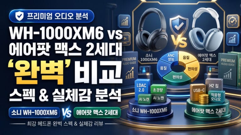 소니 에어팟 맥스 비교: WH-1000XM6 vs 2세대 완벽 스펙 및 실체감 분석