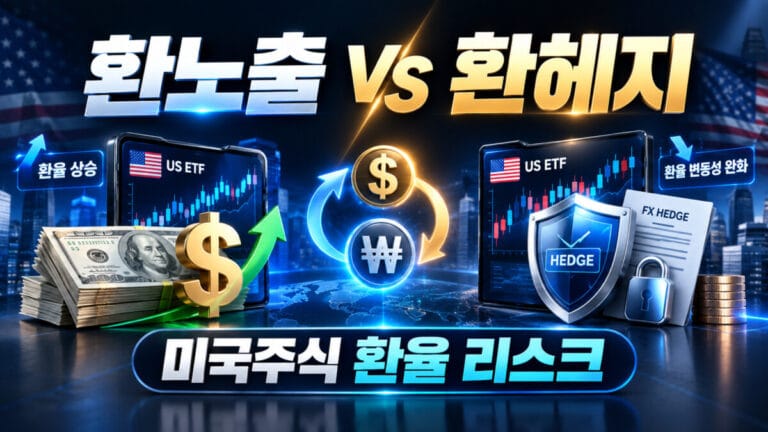 환노출 환헤지 ETF 비교: 미국 주식 수익률 및 환율 리스크 팩트체크